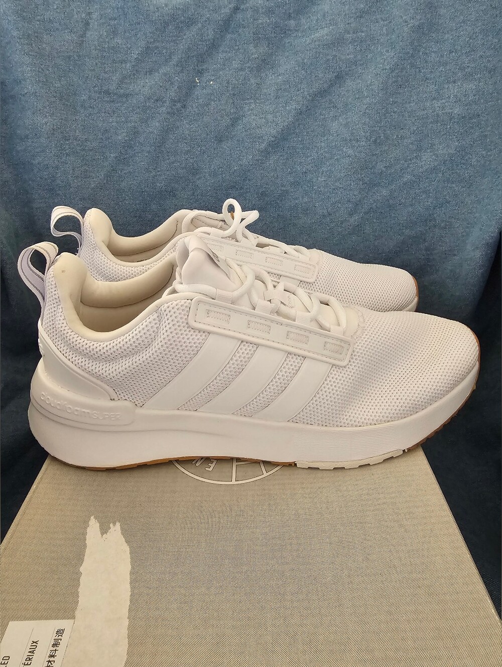 Adidas Racer TR21 Triple White Running Shoes Men's Size 10 NWT BNIB